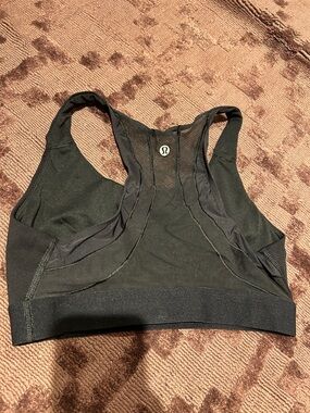 lululemon athletica Black Racerback Mesh-Back Sports Bra